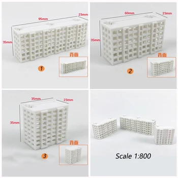 In miniatura, la Scara 1:800 De Fabrica Model de Clădire Plastic ABS Hconstruction Casa de Nisip de Masă Scena Layout Diorama Kit, 1buc