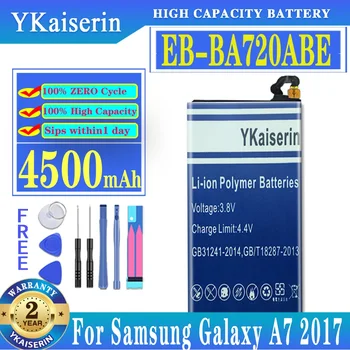 YKaiserin B-BA720ABE Telefon de Înlocuire a Bateriei Pentru Samsung GALAXY A7 2017 Versiune A720 SM-A720 Baterie 4500mAh 0