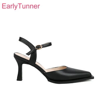 2023 Noi De Vara Elegante-Negru Bej Femei Sandale Sandale Fierbinte De Înaltă Tocuri Subtiri Lady Pantofi De Partid, Plus De Dimensiuni Mari 12 43 45 48 0